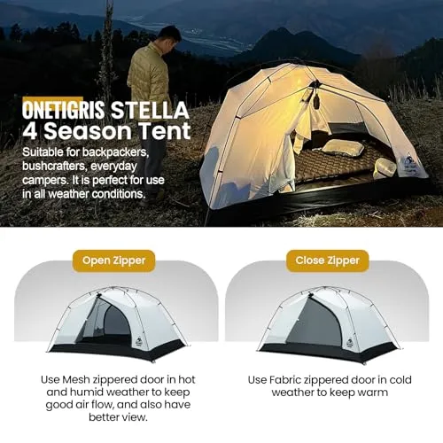 Stella 4 Season Camping Tent Backpacking 2 Person Waterproof