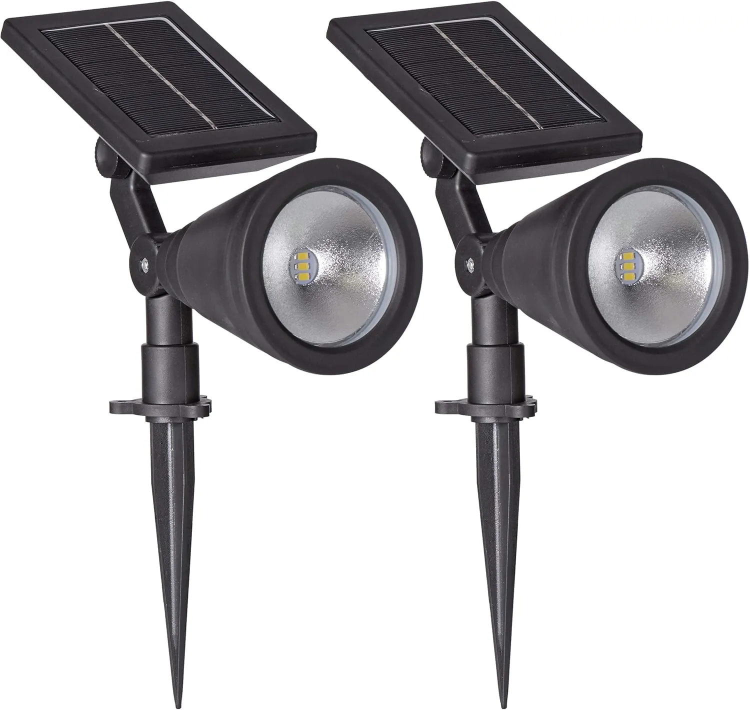 Sterno Home GL40460 Outdoor Solar LED Black Light Kit, Ground or Wall Mountable, Landscape Waterproof Security Lighting with Adjustable Spotlight for Patio, Porch, Deck, Garden, Pool - 2 Pack