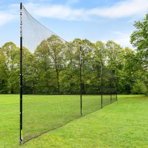 Stop That Ball™ Pro Socketed Ball Stop Net & Posts | Multi-Sport Removable Net Systems and 4 Netting Types (Baseball, 12ft x 20ft)