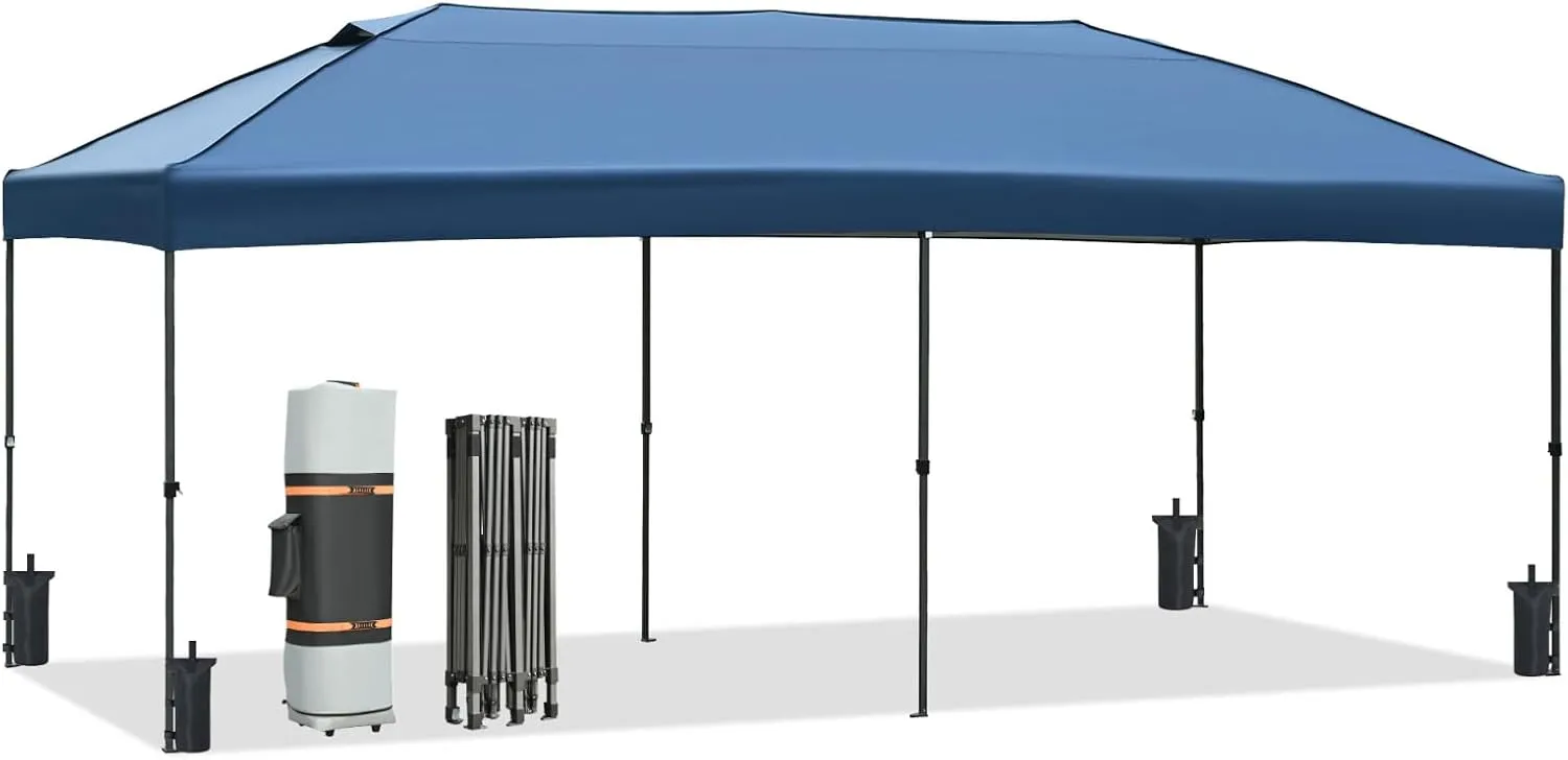 SUI SONG 10x20 Pop Up Canopy with Sidewalls, Outdoor Canopy Tent Heavy Duty for Backyard, Wedding Party Tent for Parties with Wheeled Bag
