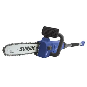 Sun Joe SWJ807E-SJB-RM Electric Convertible Pole Chain Saw | 10 inch | 8.0 Amp (Certified Refurbished, Blue)