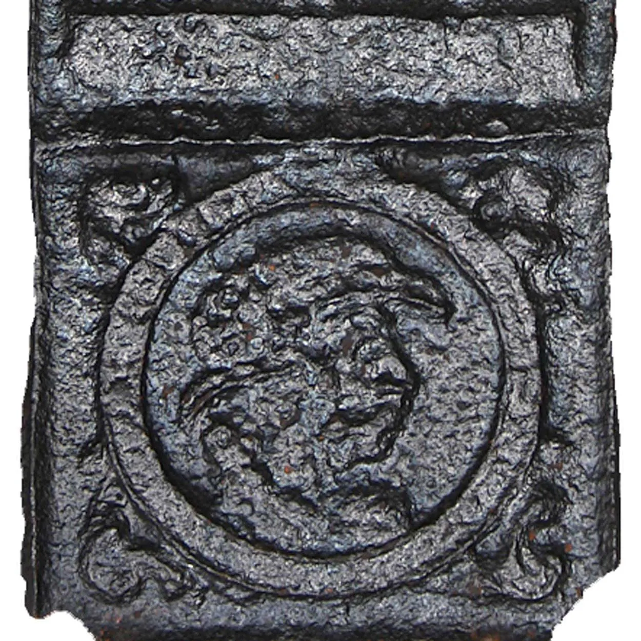 Swedish Cast Iron Stove Plate with Religious Scenes