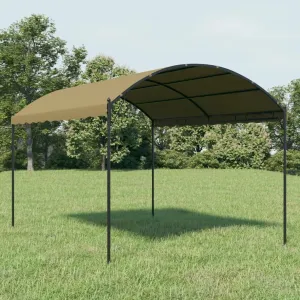 Taupe Gazebo Steel Frame Shade, Outdoor Backyard Patio Tent for Party, Sun and Rain Canopy Pop Up