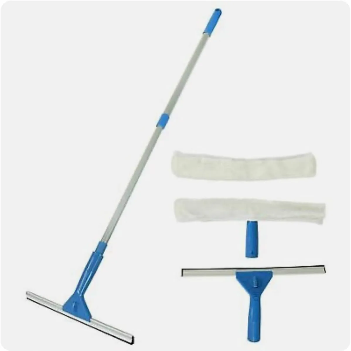 Telescopic Extendable Window Cleaner Cleaning Squeegee Pole Washing
