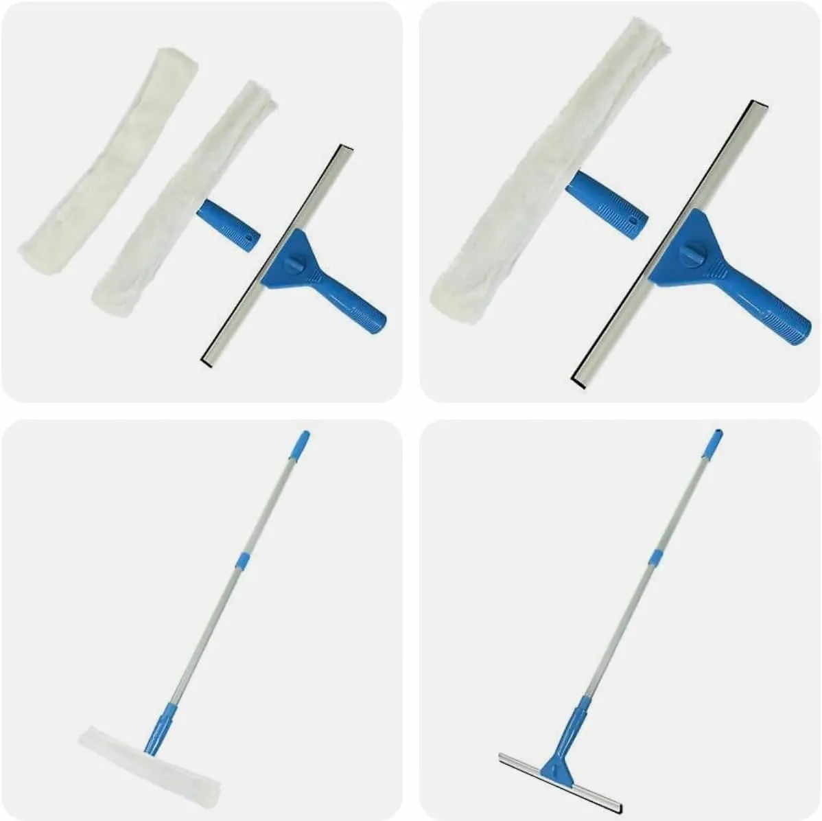 Telescopic Extendable Window Cleaner Cleaning Squeegee Pole Washing