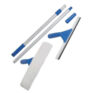 Telescopic Extendable Window Cleaner Cleaning Squeegee Pole Washing