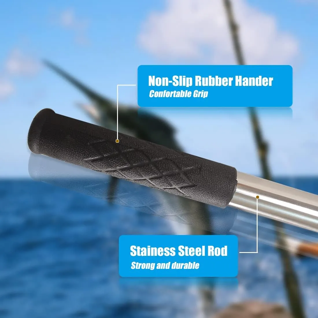 Telescopic Fish Gaff with 1~5 Teeth Assorted harpoons Barbed, Sea and Ice Fishing Spear Gig for Hunting Fish Frog Mole