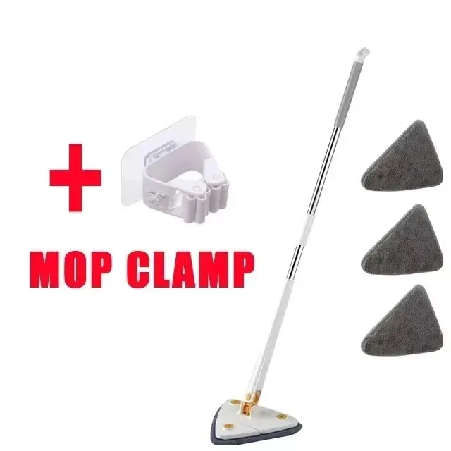 Telescopic Triangle Spin Mop Wet Dry Use