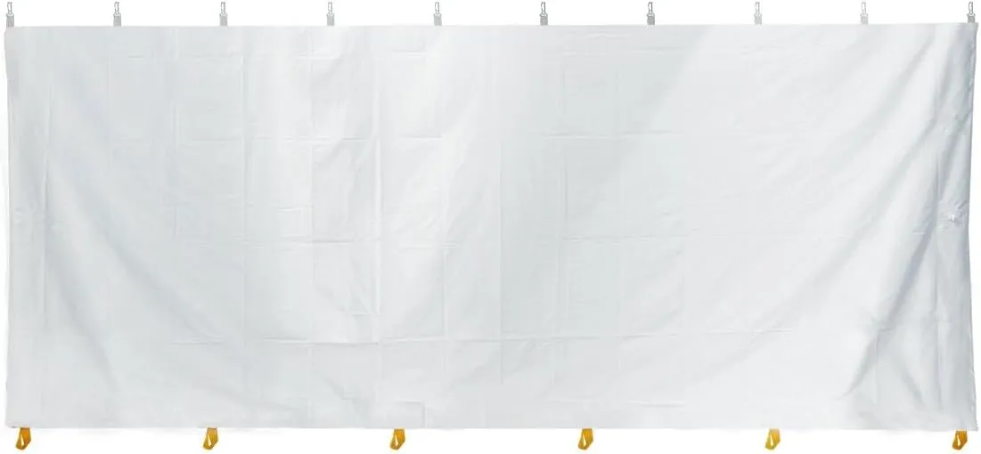 TentandTable Standard Solid Tent Sidewall, 8-Foot by 30-Foot, Waterproof Sidewalls for Commercial Party & Canopy Tents, UV Resistant & Removable, 14oz Translucent Vinyl, Tent Not Included