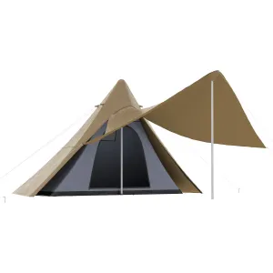 Timberline Tipi Tent – 2-3 Person Quick-Pitch Shelter with Extended Canopy