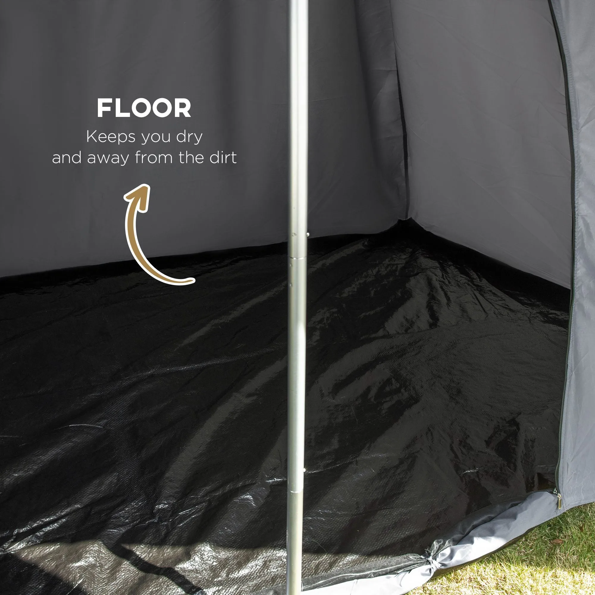 Timberline Tipi Tent – 2-3 Person Quick-Pitch Shelter with Extended Canopy