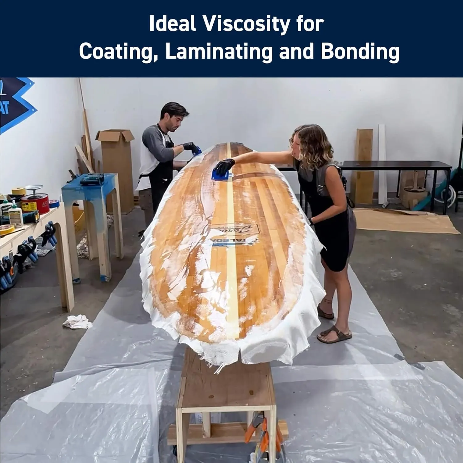 TotalBoat 5:1 Marine Epoxy Resin Kit for Bonding, Filleting, Coating, and Laminating - Use for Fiberglass, Wood, Carbon Fiber, Boat Building, Repairs, Woodworking (Gallon, Slow Hardener, Pumps)
