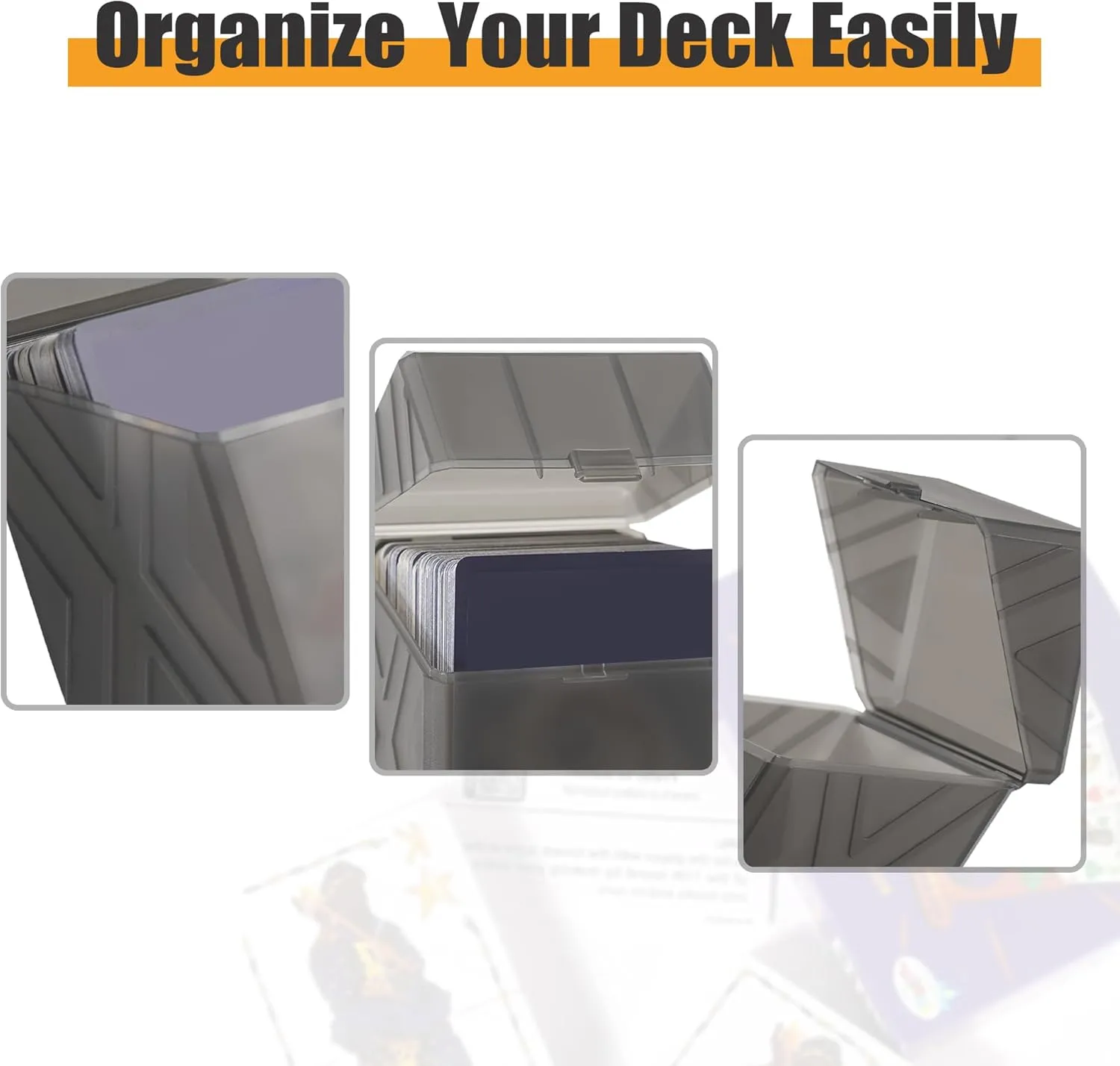 Trading Card Case kit with 12 Deck Boxes,for 2200 Cards.Card Game Organizer Compatible with TCG Deck, Sports Cards, MTG Deck,OCG Deck&Standard Size Card Game.(Cards Not Included) (Black)