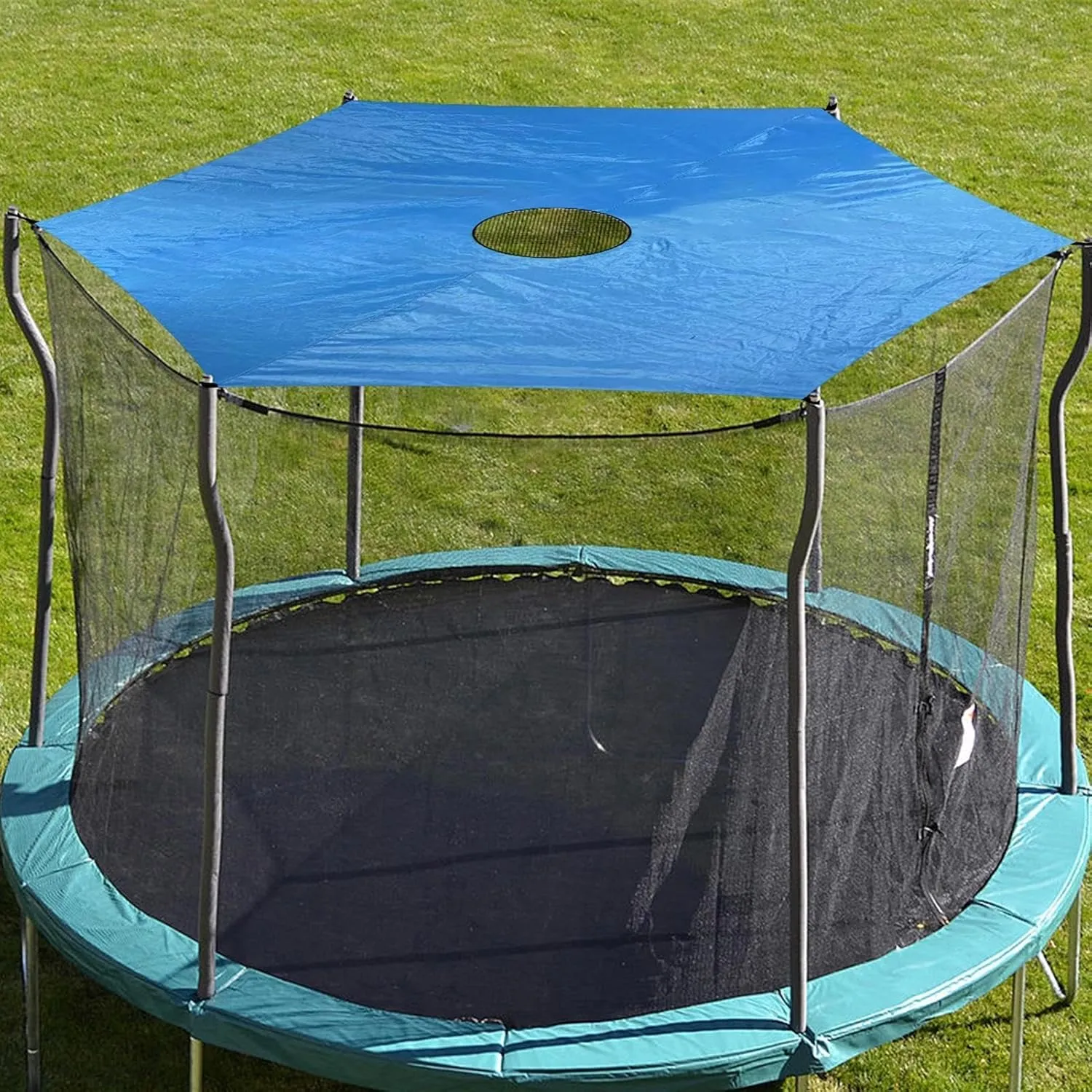 Trampoline Shade Cover, Trampoline Cover Anti-UV Trampoline Sun Shade Cover, 8ft 10ft 12ft 14ft 16ft Trampoline Sun Protection Trampolines Canopy, Waterproof Anti-UV Trampolines Sunshade Accessories