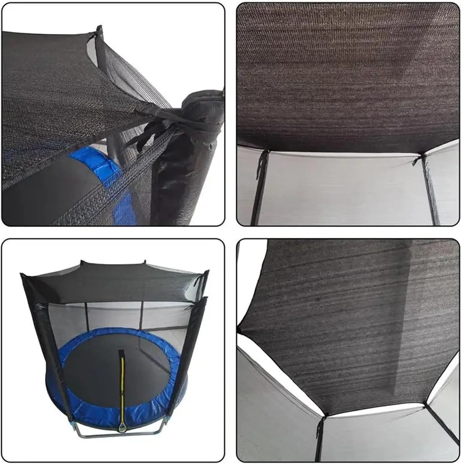 Trampoline Tent 6-14FT Trampoline Sunshade Tent Cover Trampoline Shade Cover Trampoline Protection Cover Compatible with 6-bar and 8-bar Models