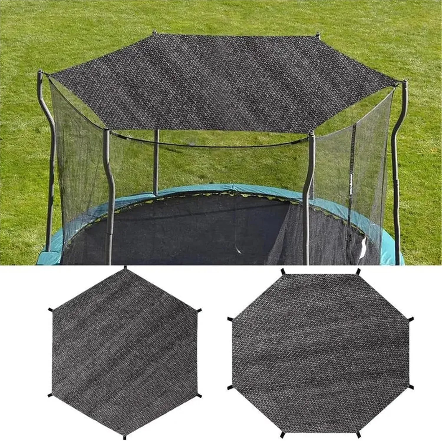 Trampoline Tent 6-14FT Trampoline Sunshade Tent Cover Trampoline Shade Cover Trampoline Protection Cover Compatible with 6-bar and 8-bar Models