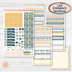 Travel Vacation Planner Kit | 7x9 Compact Vertical Planner Kit Stickers | Adventure Awaits | KIT-387-H
