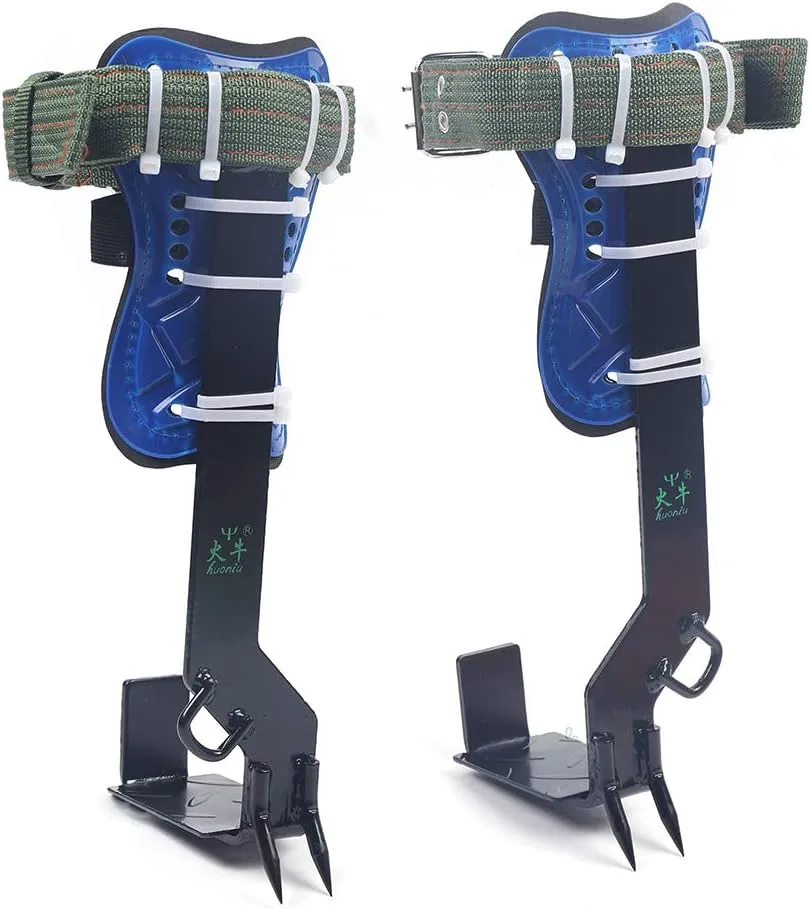 Tree Climbing Spikes Set Pole Climbing Spikes Safety Belt Straps Adjustable Climbing Tree Gears Portable for Outdoor Fruit Pick Logging Hunting