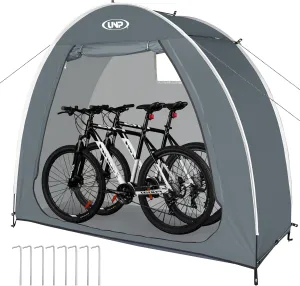 UNP Bike Storage Shed Tent, Portable Outdoor Bike Storage Tent with 210D Oxford Thick PU4000 Waterproof for 1/2/3/4 Bikes, Bike Covers Storage Shed Tent for Bicycles, Lawn Mower, Garden Tools