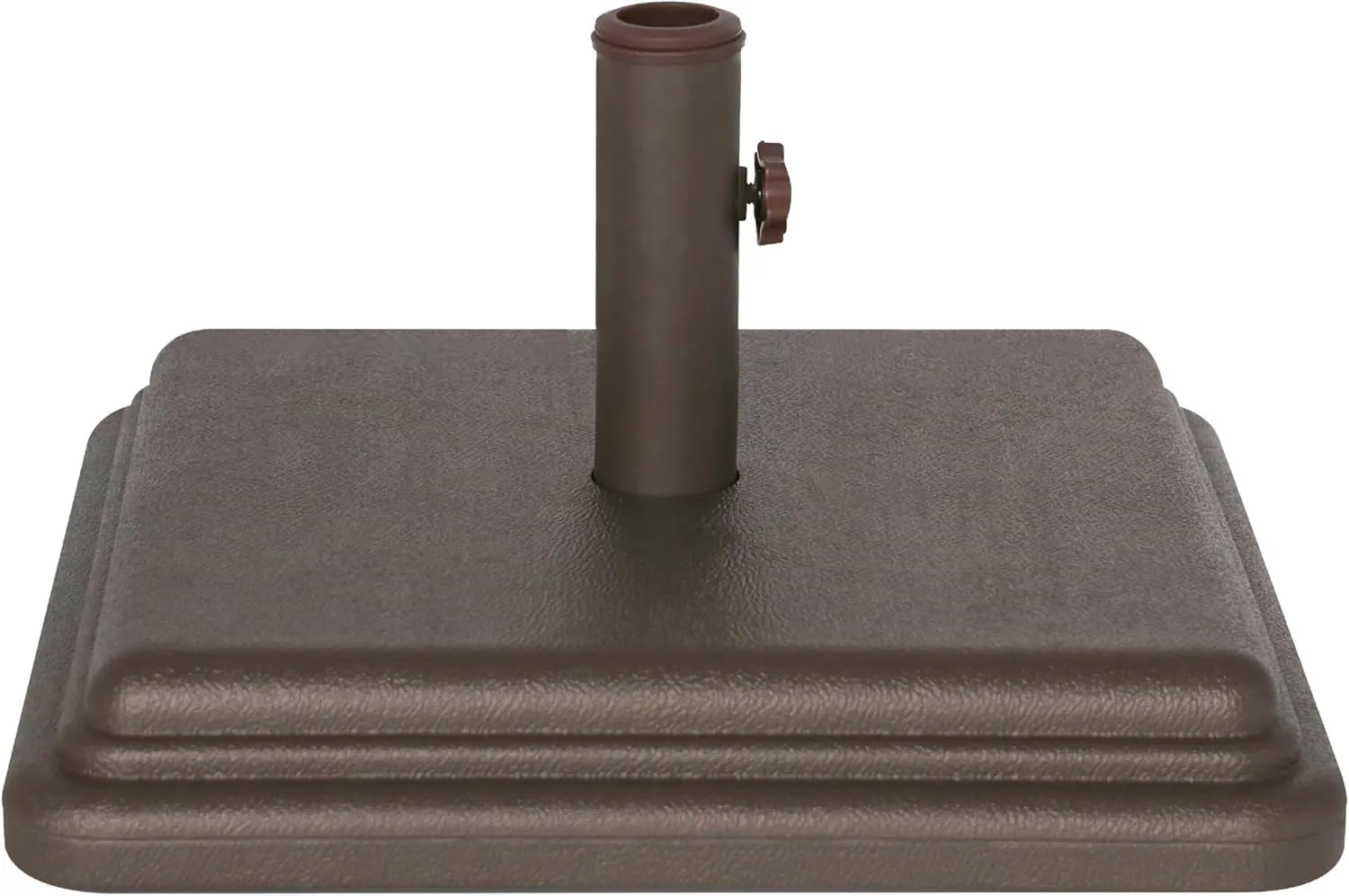 US Weight 40 Pound Umbrella Base - Weighted Umbrella base For Use With Patio Table – Heavy Duty Base- 4” Stem Accommodates 1”-1.5” Pole Sizes - Bronze