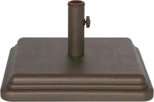 US Weight 40 Pound Umbrella Base - Weighted Umbrella base For Use With Patio Table – Heavy Duty Base- 4” Stem Accommodates 1”-1.5” Pole Sizes - Bronze
