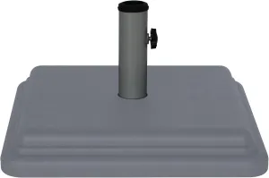 US Weight 40 Pound Umbrella Base - Weighted Umbrella base For Use With Patio Table – Heavy Duty Base- 4” Stem Accommodates 1”-1.5” Pole Sizes - Grey