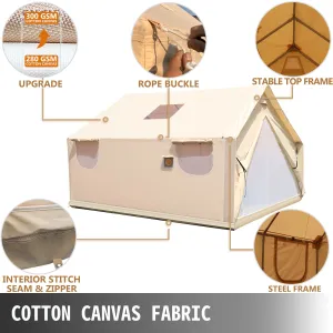 VEVOR Canvas Wall Tent 14X16ft - Waterproof, Durable & Spacious