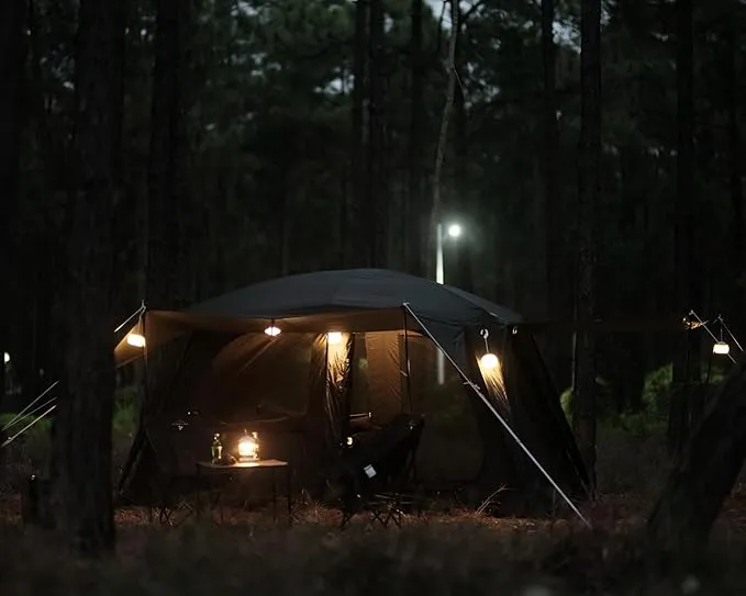 Vidalido 4-6 Person Camping Tent with 3 Door 2 Room Large Family Cabin Tents, Double Layer Waterproof Portable Glamping Tent, Big Tents for Outdoor Camping Hiking and Backpacking