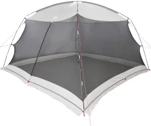 vidaXL Large Round Outdoor Tent for 6 People Grey Waterproof Polyester Easy Setup Modern Shelter Camping Portable Family Gear
