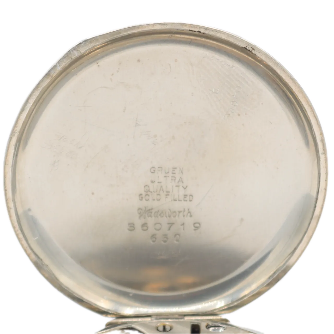 Vintage 12s Gruen Rope Engraved 21 Jewel Mechanical Pocket Watch 746 Swiss