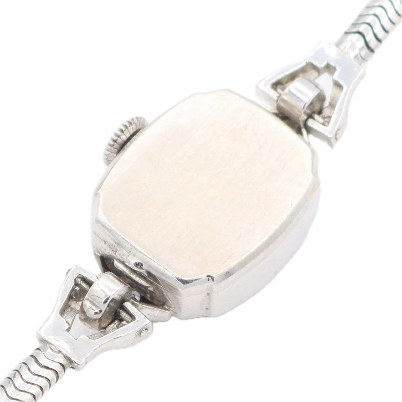 Vintage John Wanamaker Diamond Cocktail Ladies Wristwatch w Platinum Rope Band