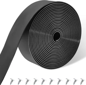 Vinyl Straps for Patio Chair Repair Kit 2'' Wide 10 Ft Long Replacement Straps   10 Free Rivets for Outdoor Lawn Furniture Chaise Lounge Repair (Black)