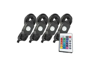 Vision X LED Rock Light System: (9W / 4 Pod Set / Red)