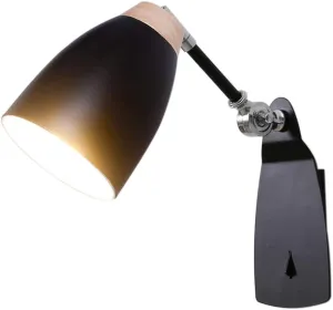 Wall Lamp Swing Arm Reading Lamp Bedside Angle Adjustable Modern Industrial Wall Sconce Black E26/E27