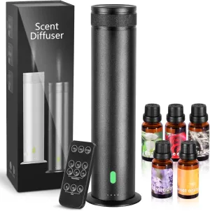Waterless Diffuser,Scent Diffuser Starter Kit,Hotel Collection Diffusers for Home,800 Sq Ft Coverage,Home Plug in Diffuser with 5 Scent Oils