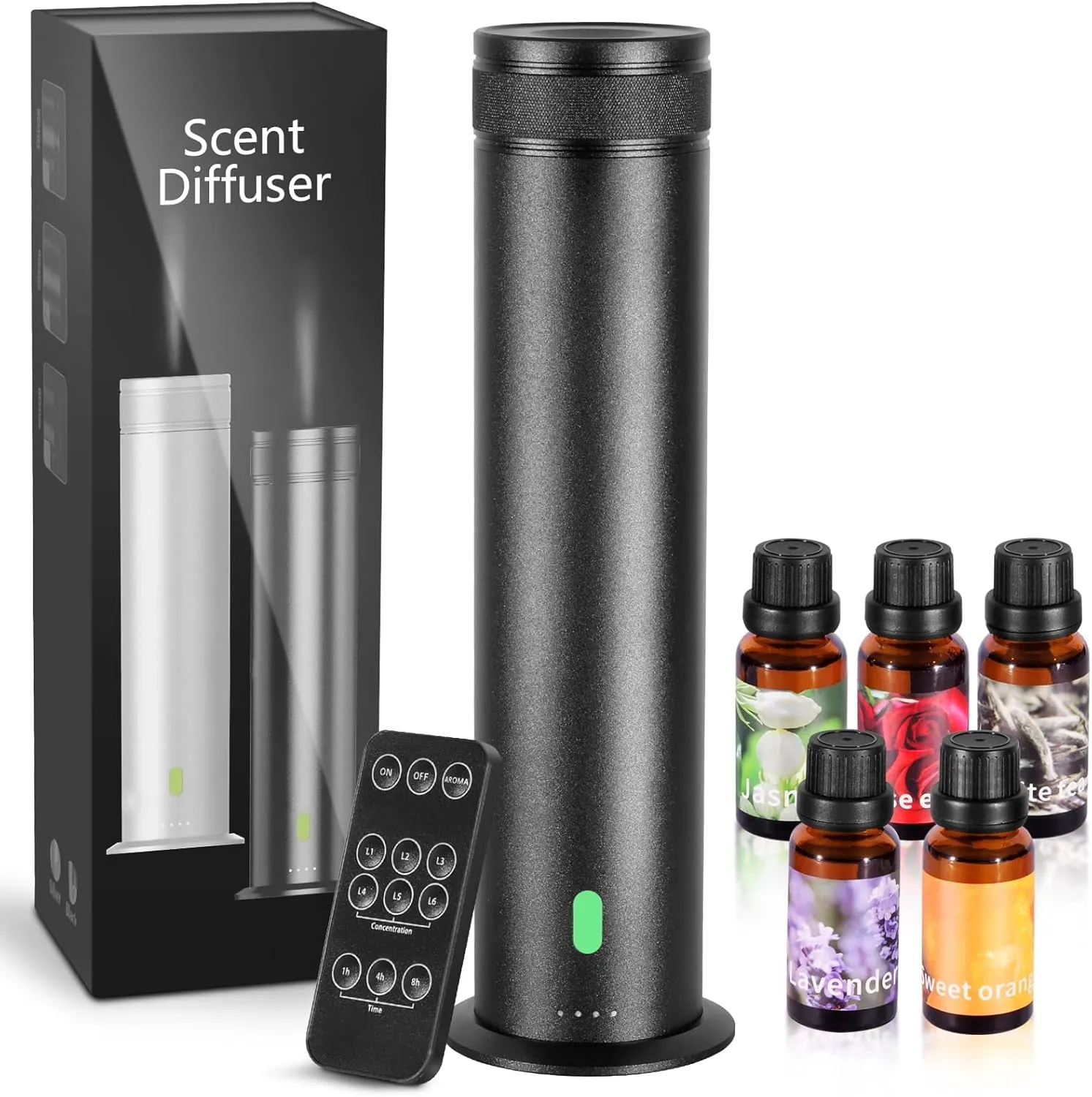 Waterless Diffuser,Scent Diffuser Starter Kit,Hotel Collection Diffusers for Home,800 Sq Ft Coverage,Home Plug in Diffuser with 5 Scent Oils