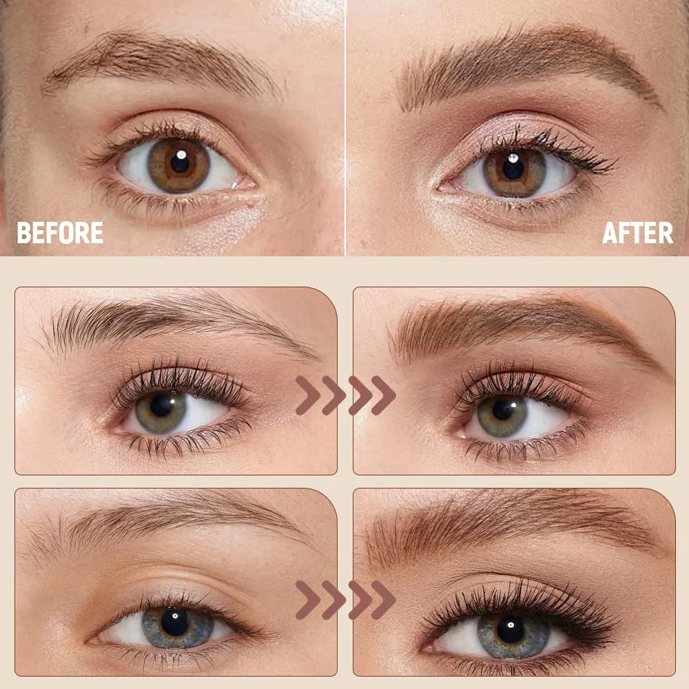 Waterproof Brow Pencil with Micro-Fork Tip,3D Magic Eyebrow Pencil 4-Head Split Waterproof Long-lasting,Fine Stroke Eyebrow Pen Makeup Eyebrow Pencils Stay on All Day (03#)