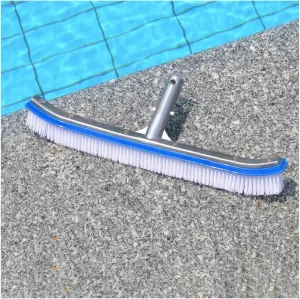 WDJBPSH 3 10 16 23 26 Ft Long Aluminum Telescoping Pole, Swimming Pools Safety Rescue Hook/Adjustable Pond Moss Brush/Fish Ponds Fishing Net, Replaceable Rod Head Accessories(Brush)