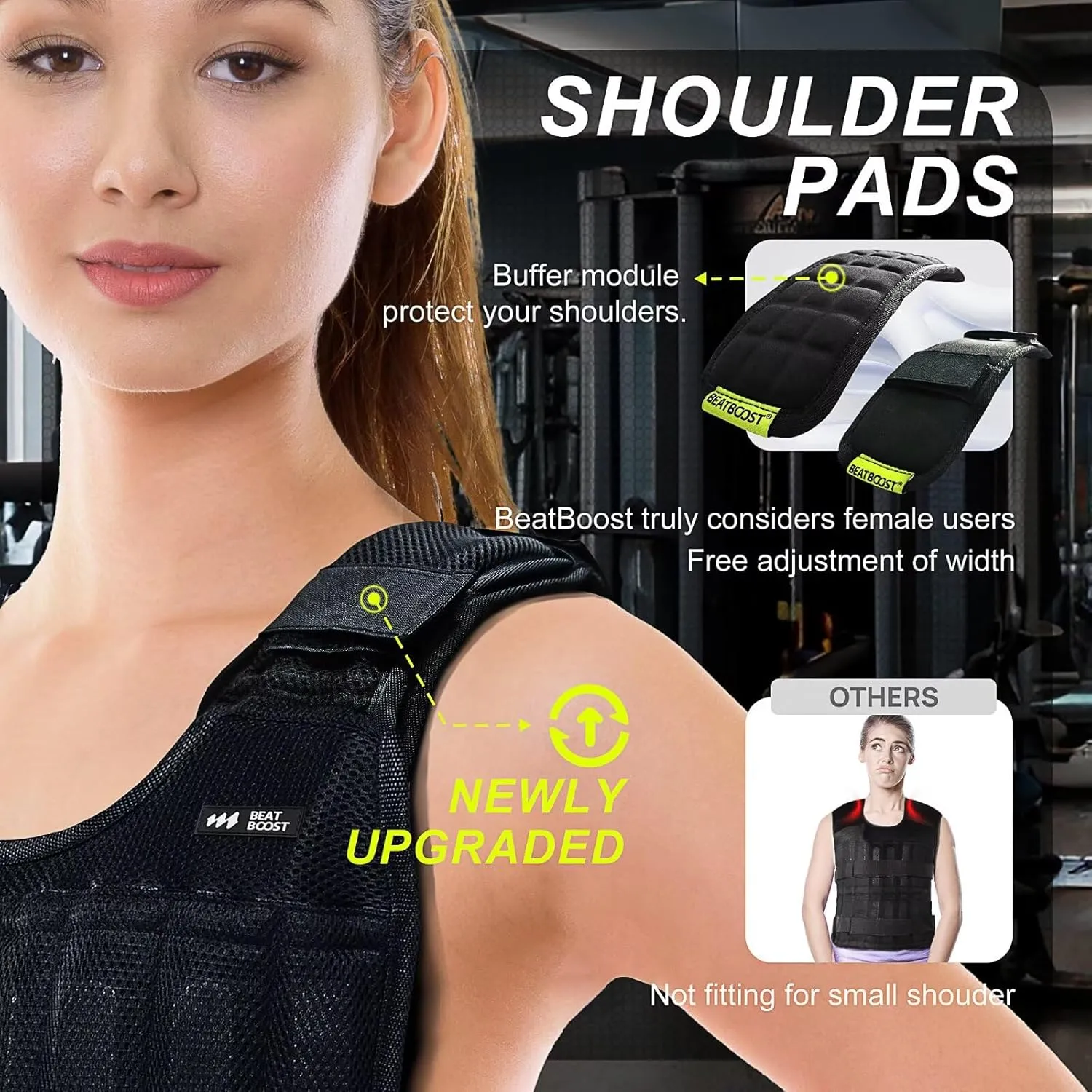 Weighted Vest for Men Women 20lb/30lb/40lb/50lb/60lb Adjustable Weight Vest with Steel Plates Weights for Walking Strength Training Running Workout