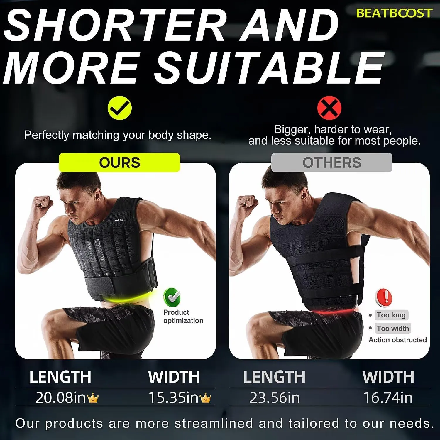 Weighted Vest for Men Women 20lb/30lb/40lb/50lb/60lb Adjustable Weight Vest with Steel Plates Weights for Walking Strength Training Running Workout