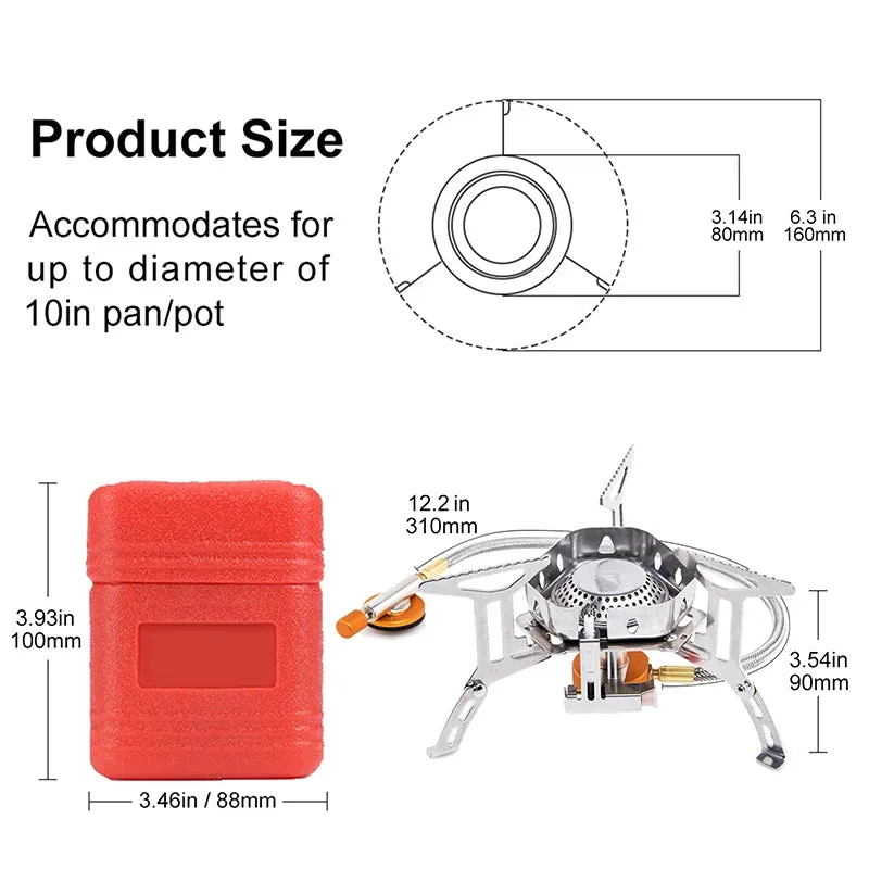 Widesea Camping Windproof Gas Burner