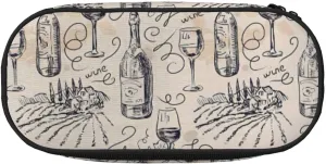 Wine and Winemaking Winery Grape Field Print Simple rectangle Pen bag Storage case for Office supplies,cosmetics,toiletries