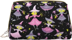 Witch Bohemian Drawing Toiletry Pouch, Travel-Friendly Makeup Organizer For Makeup Brushes, Lipsticks