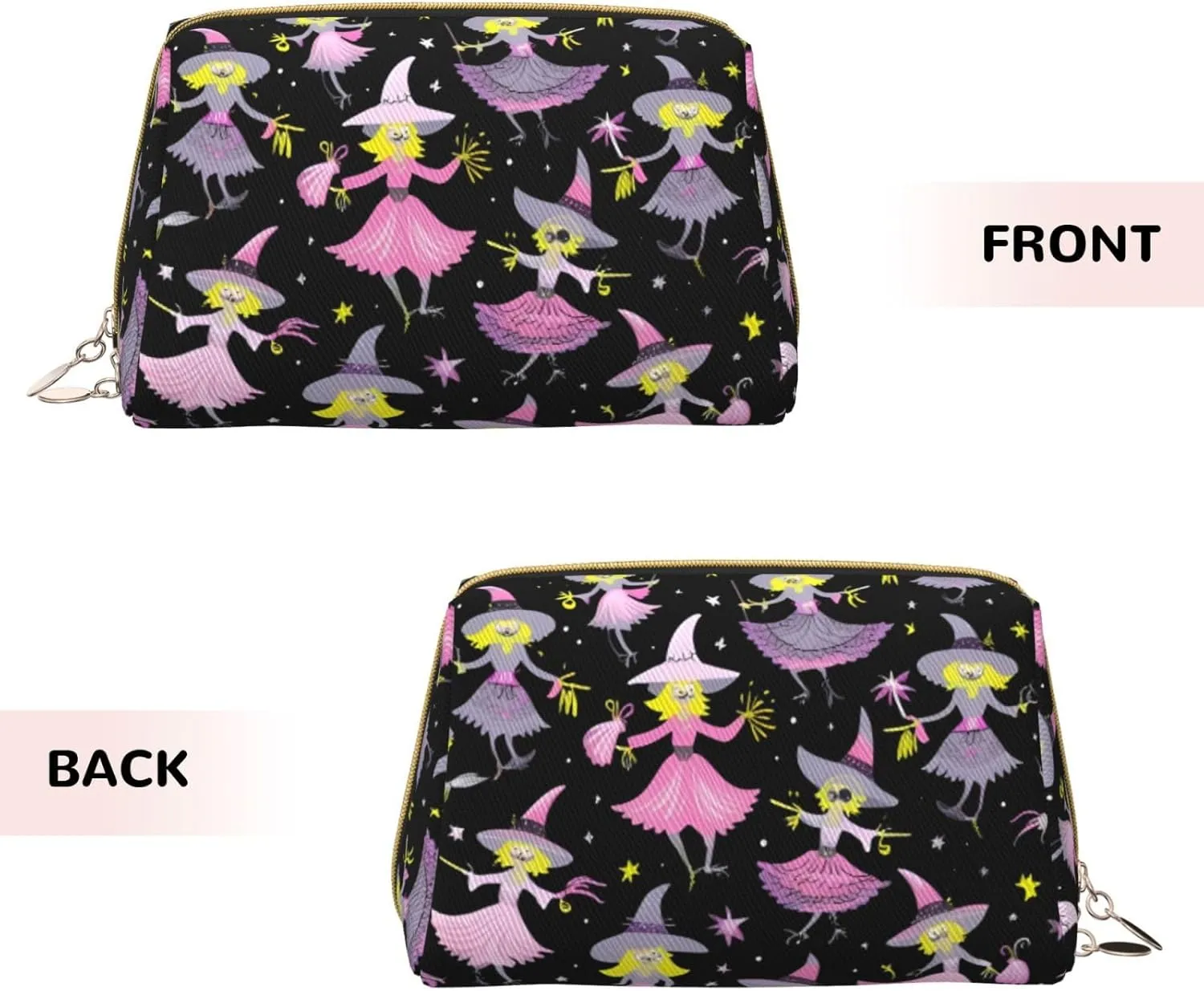 Witch Bohemian Drawing Toiletry Pouch, Travel-Friendly Makeup Organizer For Makeup Brushes, Lipsticks