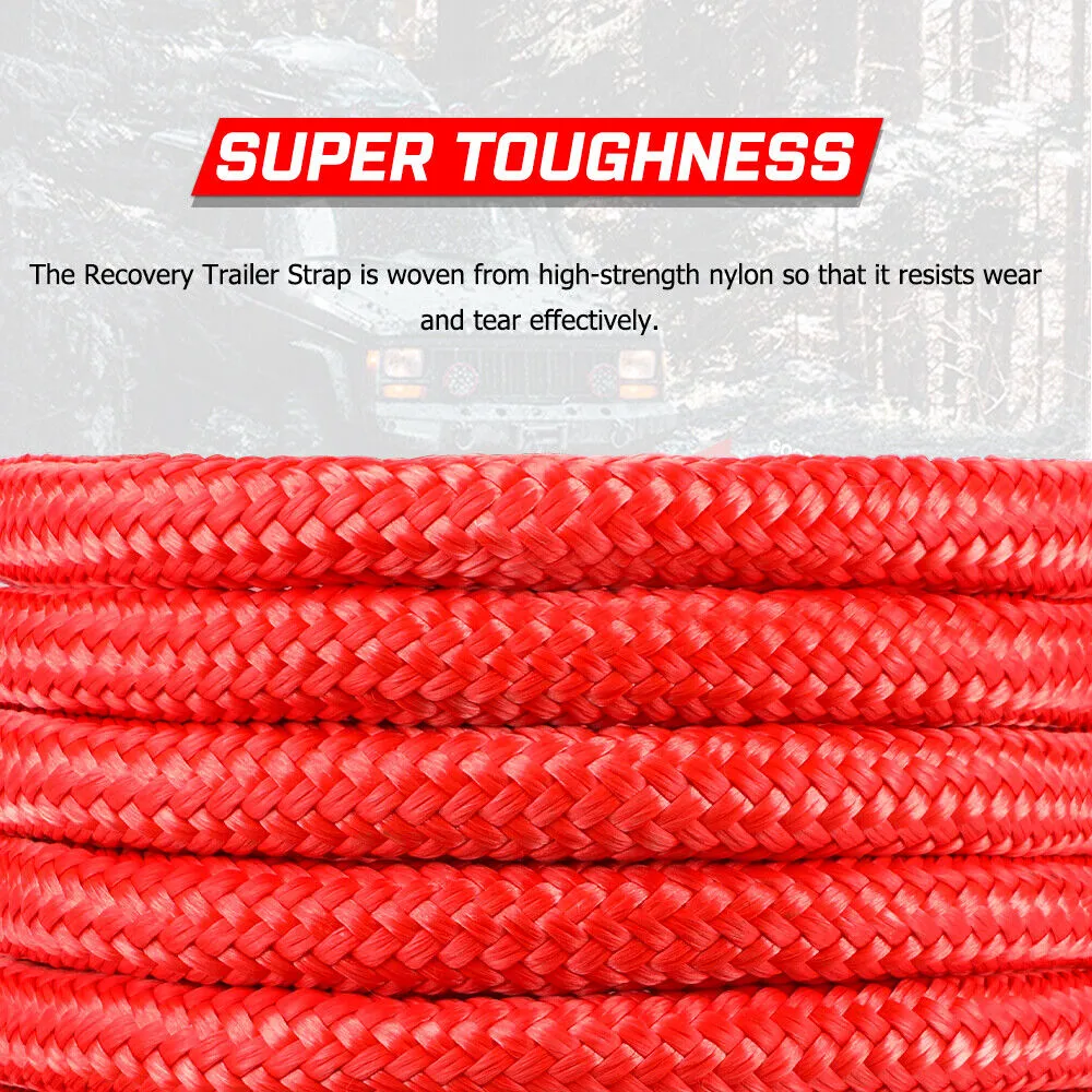 X-BULL Kinetic Rope 25mm x 9m Snatch Strap Recovery Kit Dyneema Tow Winch