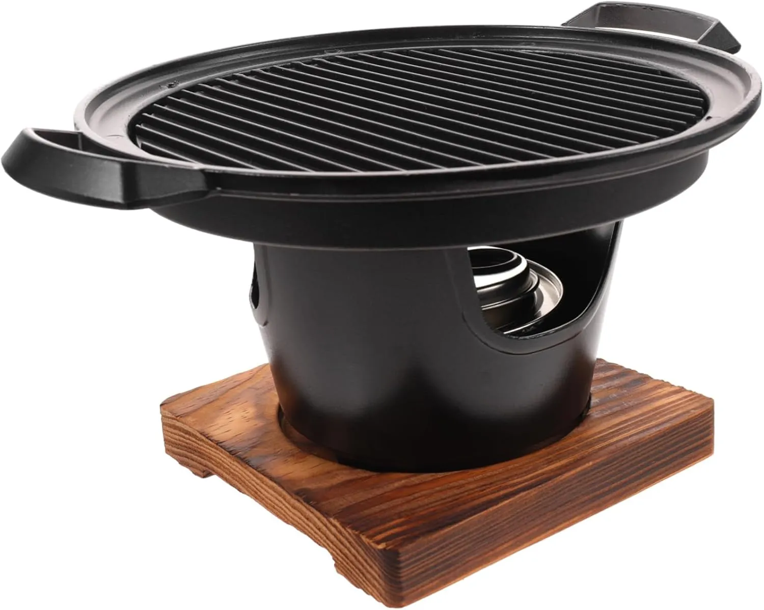 Yardwe 1set Portable Camping Bbq Furnace Person Grilling Pan for Outdoor Cooking Non-stick Design for Camping and Backyard Bbqs
