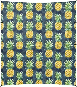 Yellow Pineapple Foldable Beach Tent UPF50  Waterproof Shade Sun Shelter with Sandbags, Sand Shovel, Poles for Camping Trips, Fishing, Backyard Fun or Picnics